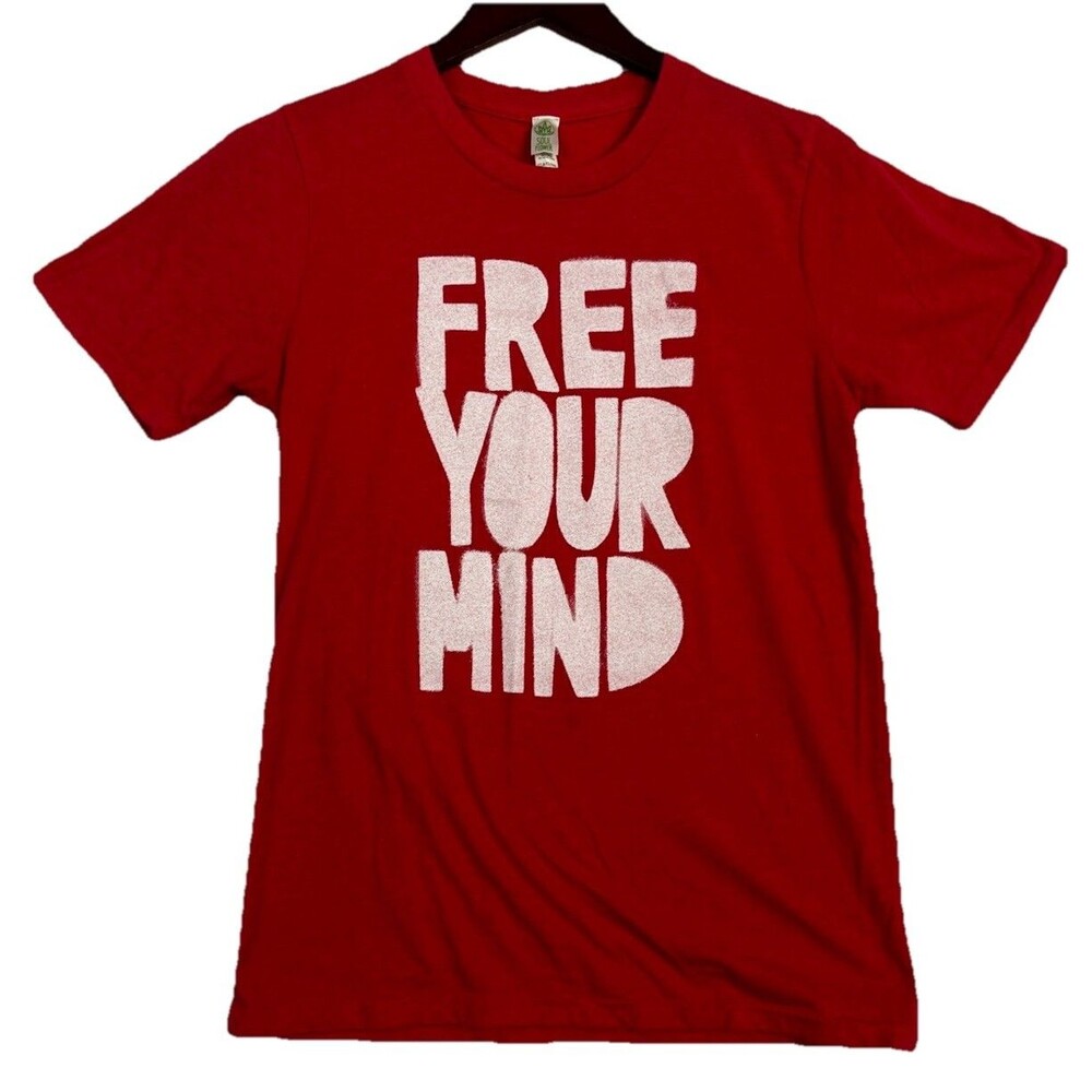 Soul Flower Free Your Mind Red Graphic T Shirt Small Made in USA
